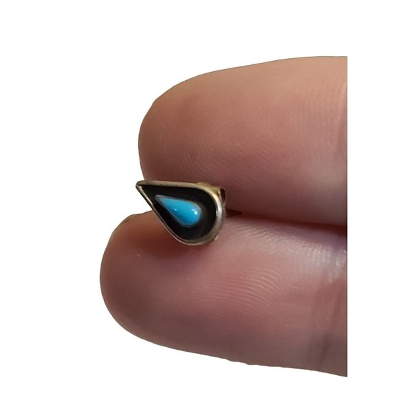 Sterling Silver Turquiose Earrings Lot set of three native american style - Picture 3 of 12